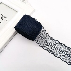 레이스천 밑단 원단 부자재 리본끈 4.5cm 10M, 1개, 32#네이비