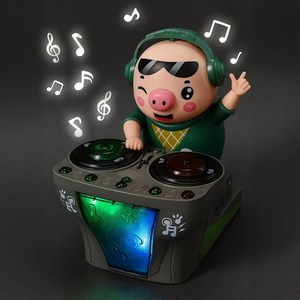 호미펫 DJ꿀꿀이 댄싱피그 디제잉돼지 춤추는 움직이는, 1개