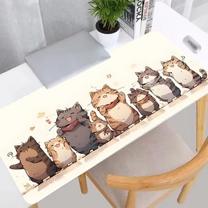 고양이 그림 인쇄 게임용 사무용 마우스 장패드 400X900X3MM, 1개, 고양이 2
