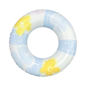 벼리부루 레트로 플라워 원형 물놀이튜브 90cm 2color, 1개, 블루