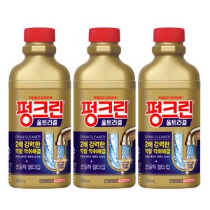 펑크린 울트라겔 배수관 세정제, 500ml, 3개