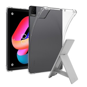 스냅케이스 TCL 태블릿 투명 젤리 케이스 + 부착 거치대 세트 코쿠, 1개, 클리어