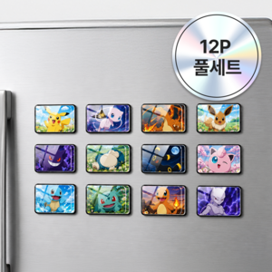 블레오 포켓몬 카드 리폼 DIY 마그넷 자석 키트, 12개, 투명