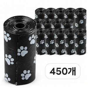 반려동물 풉백 리필형 배변봉투, 1개, 450개입, 블랙