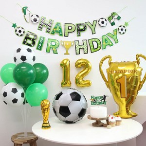 이벤트홀릭 축구 풍선 가랜드 생일 파티 용품 세트, 숫자풍선 12