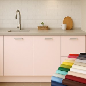 데코앤필름 접착식 단색 인테리어필름 31종 기포없는 에어프리 생활활방수 가구 주방 리폼시트지, 솔리드557 소프트핑크