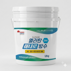 옥상 방수 페인트 엘라탄 하나로 방수 상도/중도/하도 필요없음, 회색, 12L, 1세트
