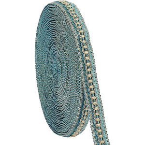 1카드 폴리에스터 리본 커튼 장식 의상 액세서리 카뎃 블루 2cm 약 11.5~12m