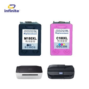삼성 M180 C180 M180XL SL-J1660 SL-J1663 SL-J1665 비정품잉크, 1개, 검정 컬러 묶음 표준3배 대용량