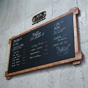 껀스no403 분필포함 대형크로스 원목액자 칠판 벽메뉴판