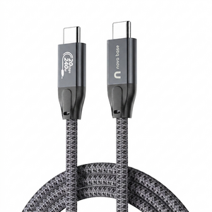 속도빠른 차량용 안드로이드오토 C to C 고속 데이터 240W 케이블, 1개, 블랙, 60cm