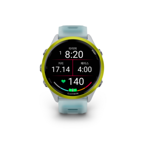 가민 러닝 GPS 스마트워치 47mm 포러너 570, 화이트스톤 + 앰프 엘로우, 3.54cm, GPS + 블루투스