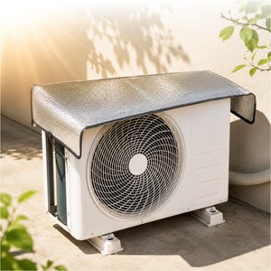 SAMBUEVER 에어컨 실외기 자석형 덮개 100X50cm 과열 방지 열 차단 절전 알루미늄 커버