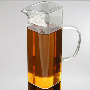 지니마켓25 내열유리 숙우 차거름망 유리 티서버 다도용 숙우 티서버 유리포트 잎차 티웨어, 1개, 400ml