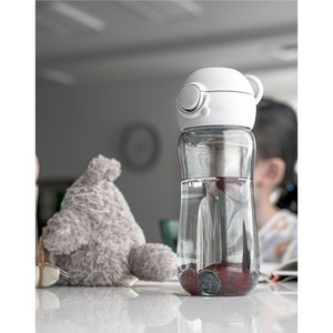 JVR 모노아이 트라이탄 원터치 스파우트 빨대 어린이 물병 400ml, 화이트, 1개