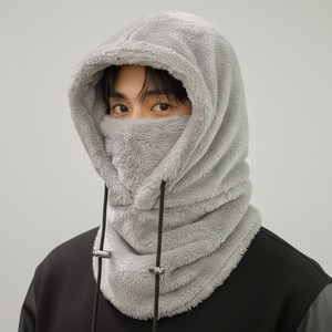 믿추 기모 바라클라바 후드넥워머 오토바이 방한, 연그레이, 2개