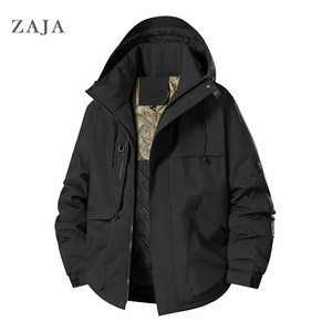 ZAJA 겨울 후드 바람막이 패딩 아웃도어 작업복 등산복