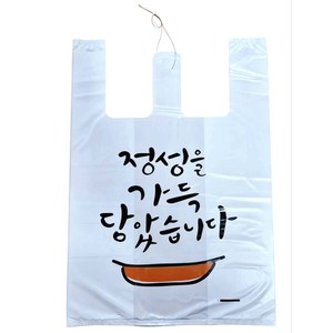 인쇄 배달봉투 비닐봉투 소 중 대, 100개, 20L