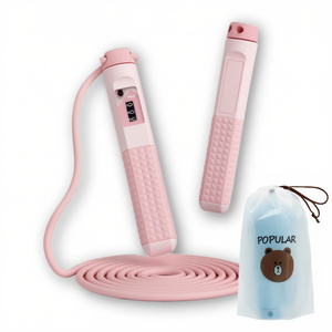 강플로 강철와이어 다이어트 줄넘기, 1세트, 핑크