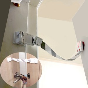 끈고리도어스토퍼 문닫힘방지 방문스토퍼 문쾅방지 애견용 어린이용, 철물끈고리_도어스토퍼, 1개