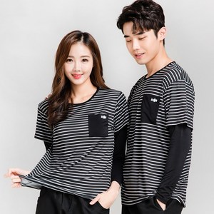 이라인 루즈핏 단가라 래쉬가드 상의