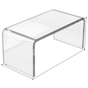 아크릴 진열대 받침대 선반 진열 디스플레이 ㄷ자 피큐어 정리대, 중형사이즈200X100X80, 1개, 투명