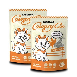 컨트리캣 카사블랙 카사바 고양이 모래, 무향, 2개, 4.5kg