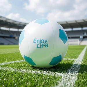 축구공 비치볼 물놀이 에어 축구공 수중 놀이공 접이식 수납 가능 간편 휴대, 1개, 블루, 800mm
