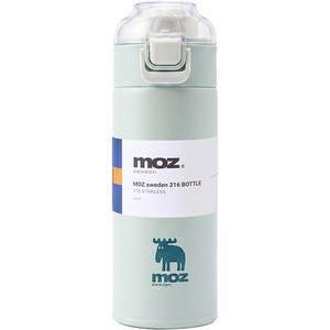 MOZ 스웨덴 텀블러 포스코 316 스텐 원터치 손잡이 보온보냉 황인엽 혜리 텀블러, 1개, 400ml, 베이비민트