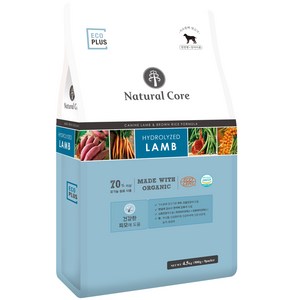 네츄럴코어 70% 유기농 에코플러스 가수분해 건식사료, 1개, 4.5kg, 양