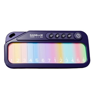 미니 LED 전자피아노 완구 초보 자동 악기 연주 터치 스크린 피아노, 퍼플, 1개