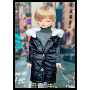 [ 블랙 다이아 양털롱패딩 ] 파올라레이나옷 32cm 구체관절인형옷 <마구샵>, 1개