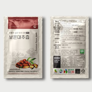 충북 보은 두레농장 대추즙, 50개, 100ml