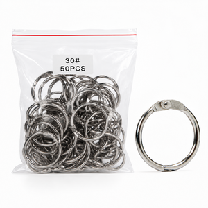 JS-TOP 오링 카드링 고리 50개입, 1개, 30mm
