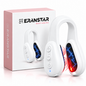 ERANSTAR EMS 고주파 코 교정기 콧볼 마사지기 축소기 TYPE-C 충전식, 화이트, Y10