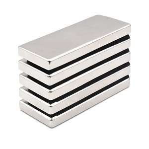 마니코 초강력 네오디움 사각블록자석 50x20x5mm 강력자석 산업용 고정용 철판흡착, 5개, 실버