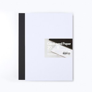 PaperPhant 블랙&화이트 하드보드지 (두껍고 단단한 종이) cardboard paper, 8절 20매, 8