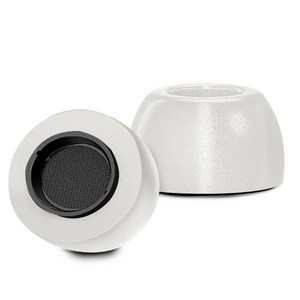 메모리폼 이어팁 2P 갤럭시 버즈4프로 버즈3프로 호환, 화이트-S, 1세트, 갤럭시버즈4프로/3프로
