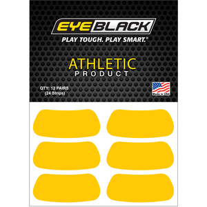 EYEBLACK Yellow 컬러 아이블랙 12 pair (24개) Dark Yellow 아이패치 스티커, 노랑, 1개