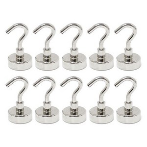 네오디움 후크 고리자석 TJ10T 20mm, 실버, 10개