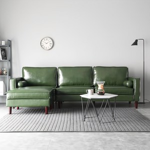 가구밸리 [가구밸리]칼슨 4인 가죽소파, 그린