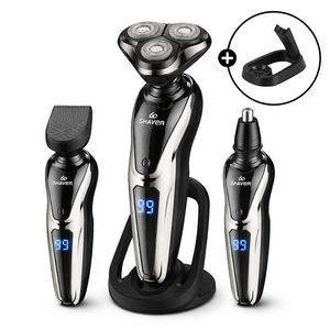 헤누스 셰이버 남자 전기 면도기 생활방수 전동 면도기, EQ-340K, 블랙, 1개