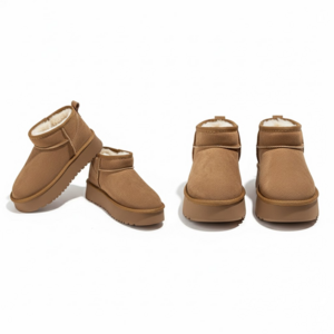 털부츠 방한 부츠 겨울 신발 통굽 숏 부츠 여자 키높이 앵글 발편한 패딩 슈즈 첼시 가을