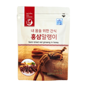 [국내산] 고려 홍삼 말랭이 등산 골프 낚시 건강 간식, 1개, 40g