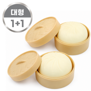 하비소 만두 찜통 스퀴시 말랑이 스트레스볼, 단일 145g, 2개