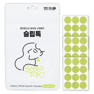 위드슬립 멜라토닌 원적외선 수면 패치 슬립톡 36개입, 1개