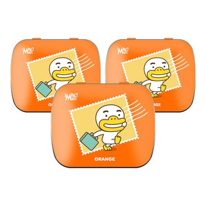 임팩트 민트 카카오 프렌즈 민트 캔디 오렌지 무설탕 사탕, 15g, 3개