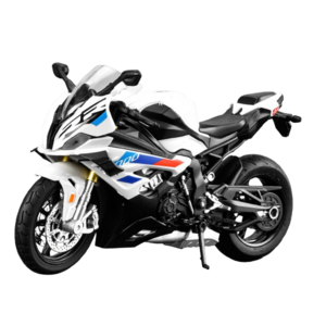 BMW S1000RR 신형 성인용 피규어 (1:12) 진열대 포함, 화이트, 1개
