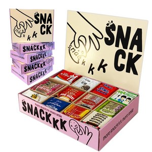 과자탐험대) 스낵크크크 사무실 탕비실 간식 과자 세트, 1세트, SNACKKK 박스1호(케이크 파이류 12종)