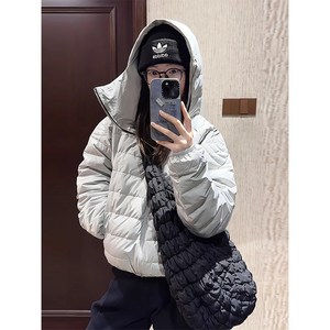 스타일닥터 남녀공용 겨울 후드 숏패딩 하이넥 오버핏 패딩 점퍼